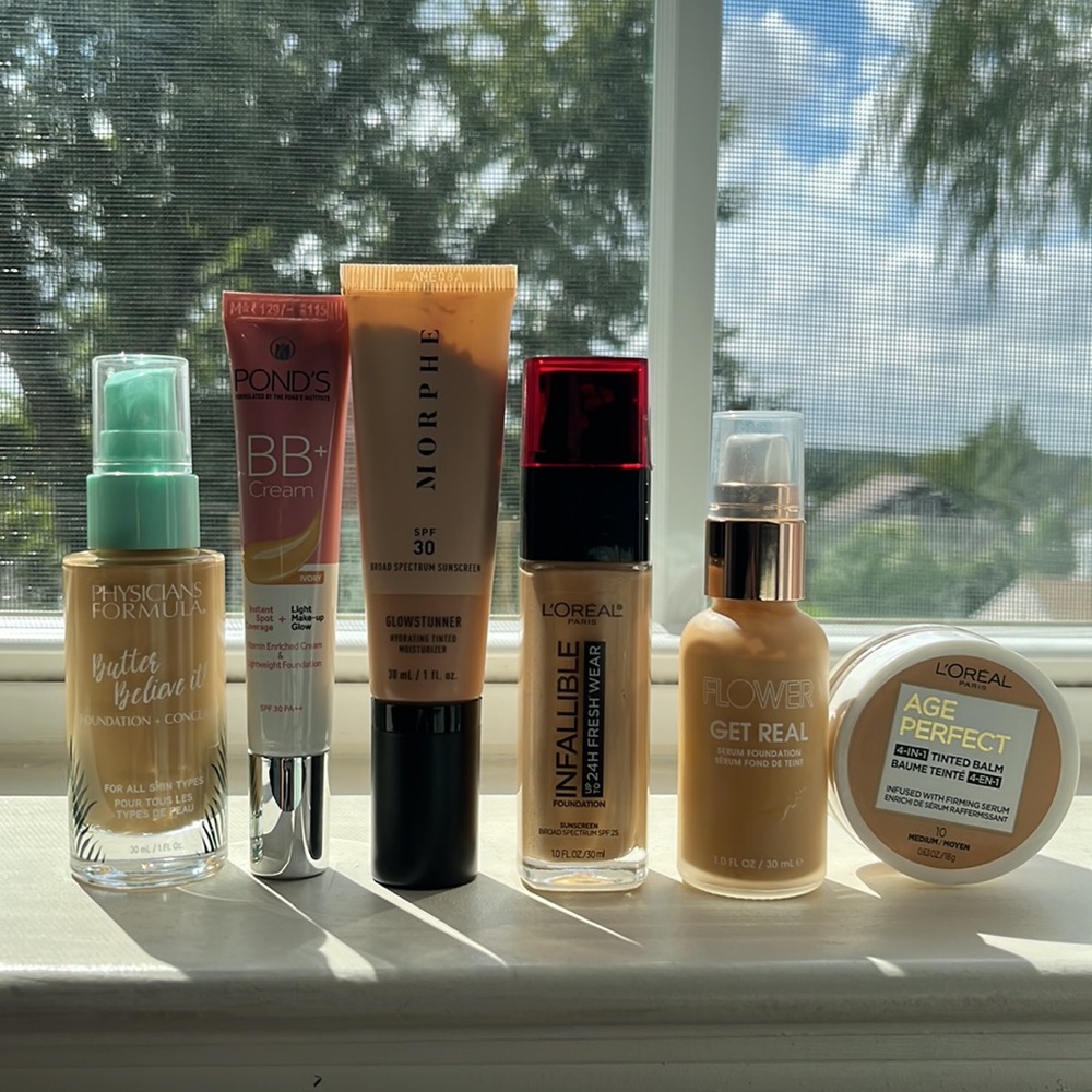 6 drugstore foundation bundle